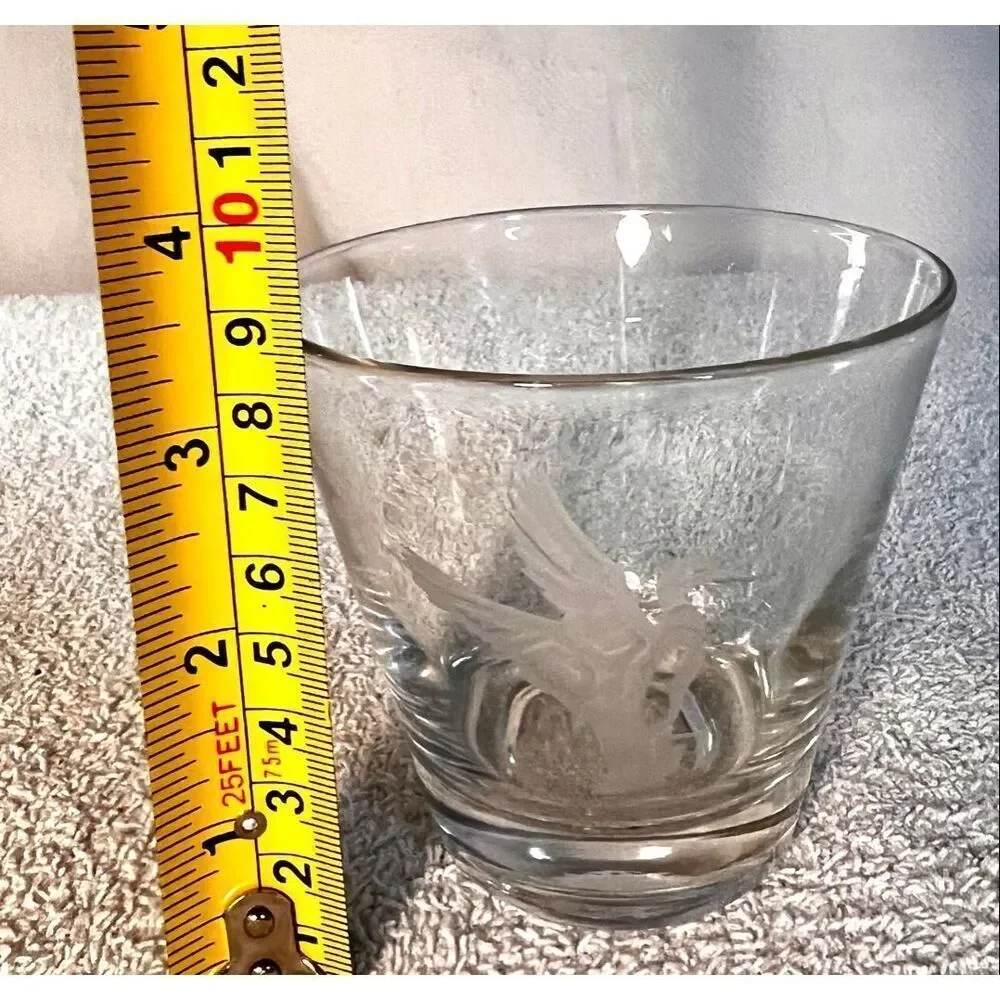 Vintage Etched Running Horses Cocktail Glass